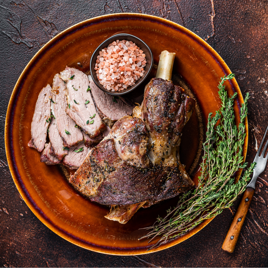 100% Grass-Fed and Finished Bone-In Mutton Leg Roast